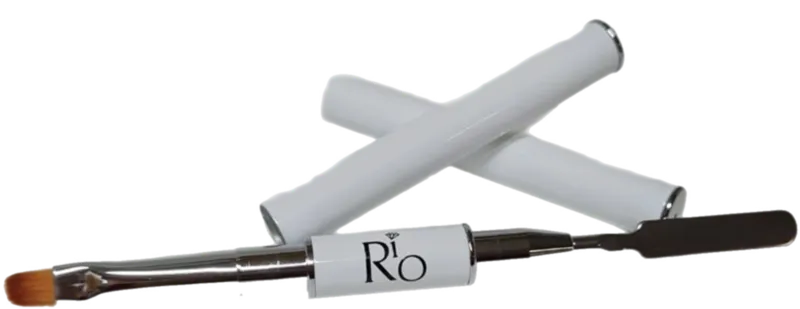 מכחול דו־צדדי לבנייה בג׳ל ופוליג׳ל עם ספטולה מובנית ריו RIO