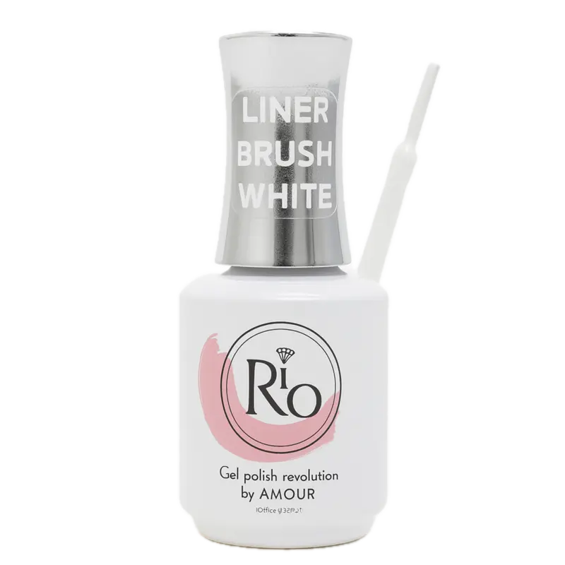 RIO White Liner Brush – לק ג׳ל לבן לפרנץ’ ולקישוטים