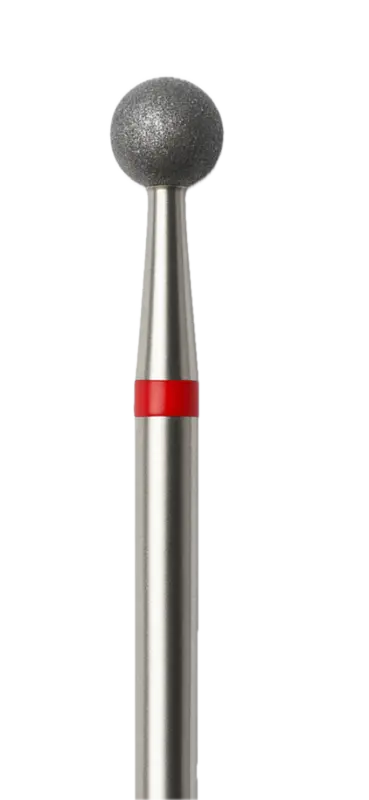 ראש שיוף יהלום למניקור- כדור גדול| פס אדום| גסות עדינה