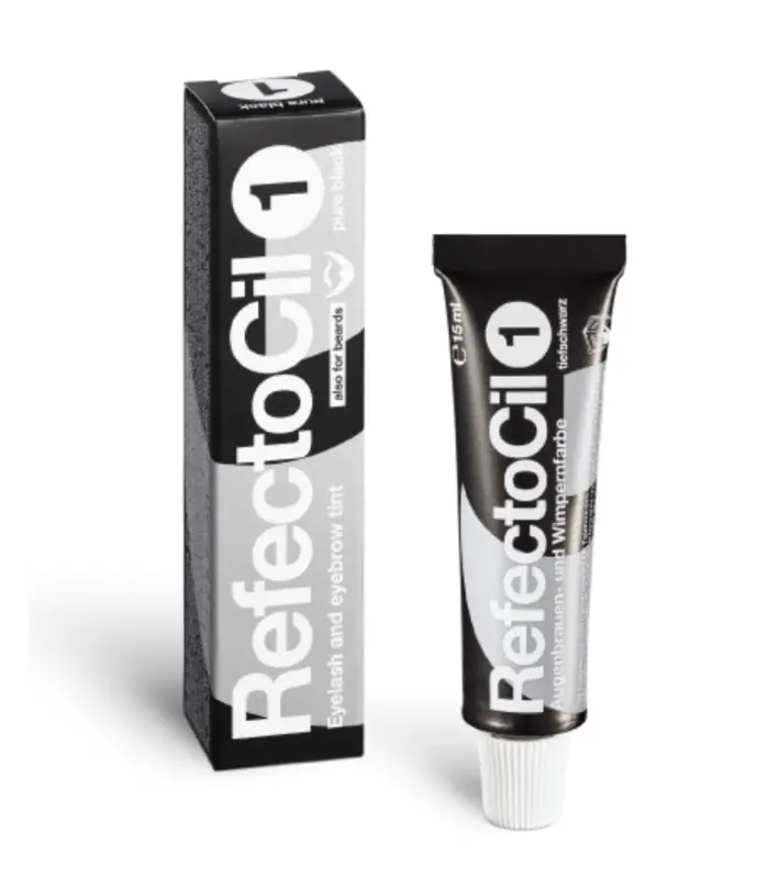 RefectoCil רפקטוסיל צבע לגבות ולריסים – גוון מס’ 1 (שחור טהור / Pure Black)