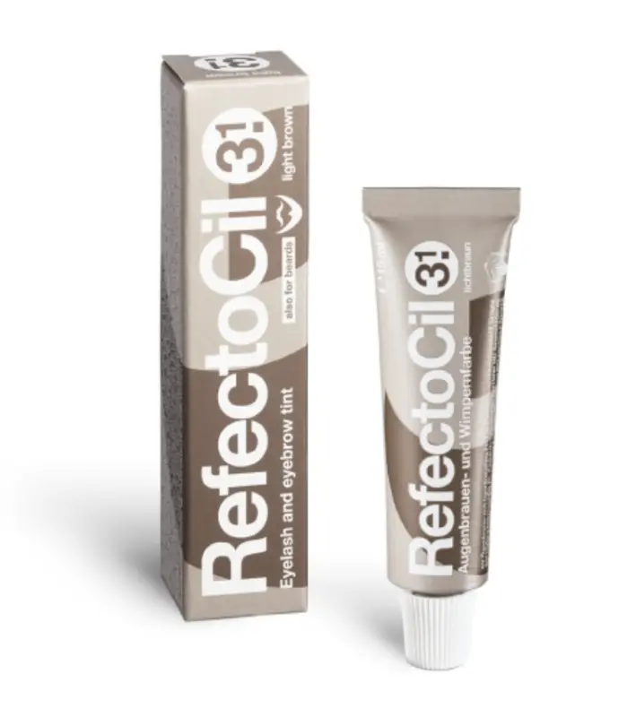 RefectoCil רפקטוסיל צבע לגבות ולריסים – גוון מס’ 3.1 (חום בהיר / Light Brown)