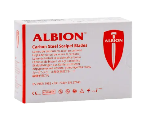 סכיני סקלפל סטריליות אלביון 100 יח׳ מס׳ 15