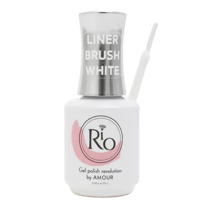RIO White Liner Brush – לק ג׳ל לבן לפרנץ’ ולקישוטים
