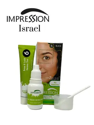 צבע חינה גבות – שחור Black | Impression