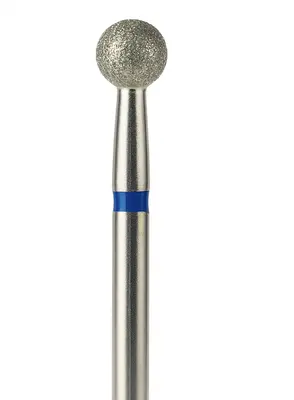 ראש שיוף יהלום למניקור- כדור גדול| פס כחול | גסות בינונית