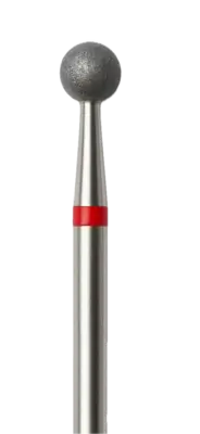 ראש שיוף יהלום למניקור- כדור גדול| פס אדום| גסות עדינה