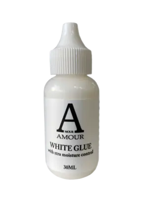 דבק ריסים לבן - להדבקה קרה (מהירה) 30 מ"ל | אמור – AMOUR